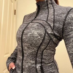 Lululemon Define Jacket in Luon, Black & White, Size 6